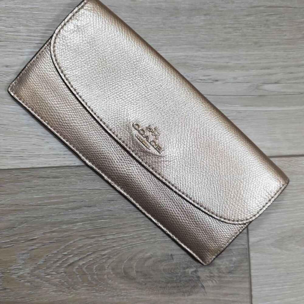 Coach Christie Carryall in Metallic Leather with Exotic Trim and Matching Wallet - Picture 13 of 15
